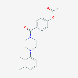 molecular formula C21H24N2O3 B276772 4-{[4-(2,3-Dimethylphenyl)piperazino]carbonyl}phenyl acetate 