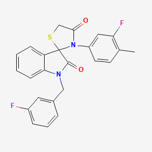 molecular formula C24H18F2N2O2S B2767720 1-(3-fluorobenzyl)-3'-(3-fluoro-4-methylphenyl)-4'H-spiro[indole-3,2'-[1,3]thiazolidine]-2,4'(1H)-dione CAS No. 894539-65-2
