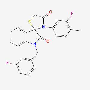 3'-(3-Fluoro-4-methylphenyl)-1-[(3-fluorophenyl)methyl]-1,2-dihydrospiro[indole-3,2'-[1,3]thiazolidine]-2,4'-dione