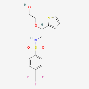 N-(2-(2-hydroxyethoxy)-2-(thiophen-2-yl)ethyl)-4-(trifluoromethyl)benzenesulfonamide