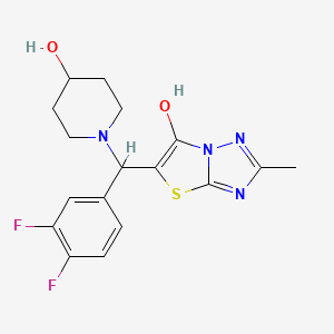 1-[(3,4-difluorophenyl)({6-hydroxy-2-methyl-[1,2,4]triazolo[3,2-b][1,3]thiazol-5-yl})methyl]piperidin-4-ol