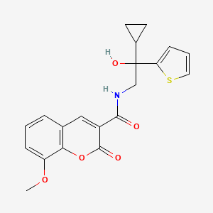 N-(2-cyclopropyl-2-hydroxy-2-(thiophen-2-yl)ethyl)-8-methoxy-2-oxo-2H-chromene-3-carboxamide