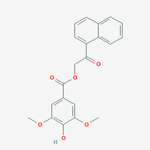 molecular formula C21H18O6 B2767740 2-(Naphthalen-1-yl)-2-oxoethyl 4-hydroxy-3,5-dimethoxybenzoate CAS No. 868153-56-4