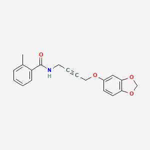 N-(4-(benzo[d][1,3]dioxol-5-yloxy)but-2-yn-1-yl)-2-methylbenzamide
