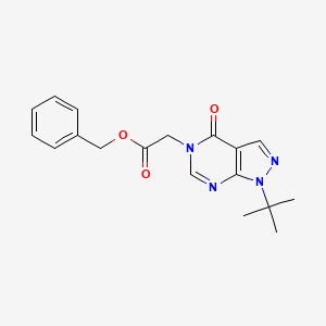 molecular formula C18H20N4O3 B2767747 Benzyl 2-(1-tert-butyl-4-oxopyrazolo[3,4-d]pyrimidin-5-yl)acetate CAS No. 903164-60-3