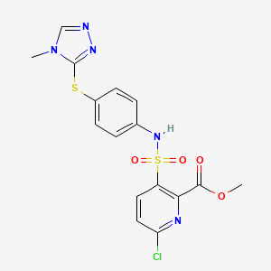 methyl 6-chloro-3-({4-[(4-methyl-4H-1,2,4-triazol-3-yl)sulfanyl]phenyl}sulfamoyl)pyridine-2-carboxylate