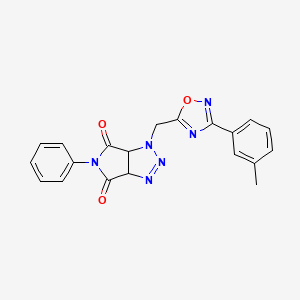 5-phenyl-1-((3-(m-tolyl)-1,2,4-oxadiazol-5-yl)methyl)-1,6a-dihydropyrrolo[3,4-d][1,2,3]triazole-4,6(3aH,5H)-dione