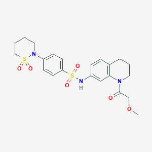 4-(1,1-dioxido-1,2-thiazinan-2-yl)-N-(1-(2-methoxyacetyl)-1,2,3,4-tetrahydroquinolin-7-yl)benzenesulfonamide