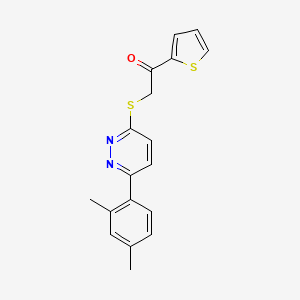 2-[6-(2,4-Dimethylphenyl)pyridazin-3-yl]sulfanyl-1-thiophen-2-ylethanone