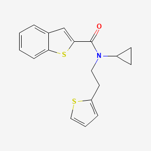 molecular formula C18H17NOS2 B2767770 N-cyclopropyl-N-(2-(thiophen-2-yl)ethyl)benzo[b]thiophene-2-carboxamide CAS No. 2034473-18-0
