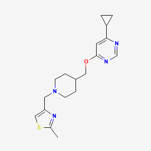 4-((4-(((6-Cyclopropylpyrimidin-4-yl)oxy)methyl)piperidin-1-yl)methyl)-2-methylthiazole