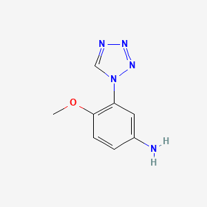 molecular formula C8H9N5O B2767778 4-methoxy-3-(1H-tetrazol-1-yl)aniline CAS No. 891017-36-0