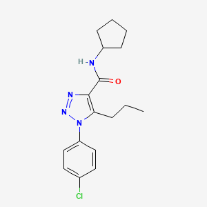 molecular formula C17H21ClN4O B2767784 1-(4-氯苯基)-N-环戊基-5-丙基-1H-1,2,3-三唑-4-甲酰胺 CAS No. 941254-70-2