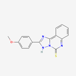molecular formula C16H12N4OS B2767785 2-(4-methoxyphenyl)[1,2,4]triazolo[1,5-c]quinazoline-5(6H)-thione CAS No. 886189-00-0