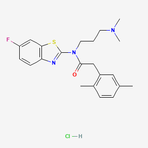 N-(3-(dimethylamino)propyl)-2-(2,5-dimethylphenyl)-N-(6-fluorobenzo[d]thiazol-2-yl)acetamide hydrochloride