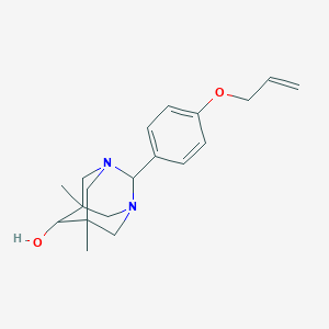 molecular formula C19H26N2O2 B276780 2-[4-(Allyloxy)phenyl]-5,7-dimethyl-1,3-diazatricyclo[3.3.1.1~3,7~]decan-6-ol 