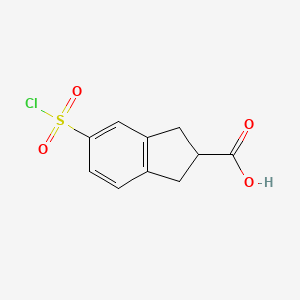 5-(Chlorosulfonyl)-2,3-dihydro-1H-indene-2-carboxylic acid