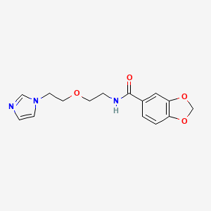 N-(2-(2-(1H-imidazol-1-yl)ethoxy)ethyl)benzo[d][1,3]dioxole-5-carboxamide