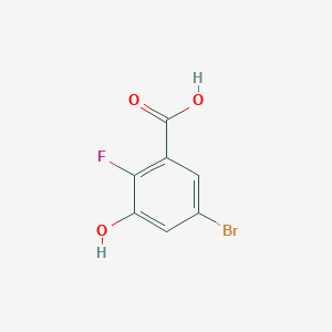 molecular formula C7H4BrFO3 B2767818 5-溴-2-氟-3-羟基苯甲酸 CAS No. 1807144-55-3
