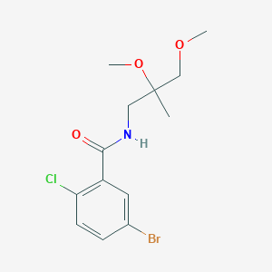 molecular formula C13H17BrClNO3 B2767819 5-溴-2-氯-N-(2,3-二甲氧基-2-甲基丙基)苯甲酰胺 CAS No. 2097918-21-1
