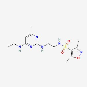 N-(2-((4-(ethylamino)-6-methylpyrimidin-2-yl)amino)ethyl)-3,5-dimethylisoxazole-4-sulfonamide