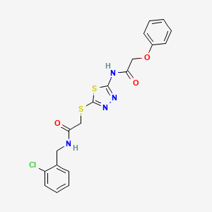 N-(2-chlorobenzyl)-2-((5-(2-phenoxyacetamido)-1,3,4-thiadiazol-2-yl)thio)acetamide