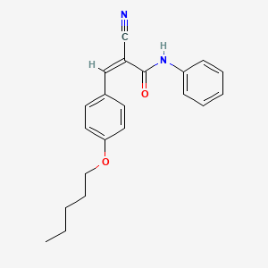 molecular formula C21H22N2O2 B2767825 (Z)-2-cyano-3-(4-(pentyloxy)phenyl)-N-phenylacrylamide CAS No. 476616-22-5