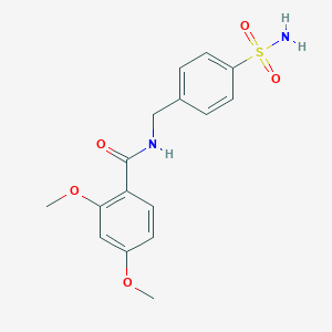 molecular formula C16H18N2O5S B276783 2,4-dimethoxy-N-(4-sulfamoylbenzyl)benzamide 