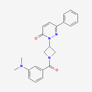 molecular formula C22H22N4O2 B2767832 2-[1-[3-(Dimethylamino)benzoyl]azetidin-3-yl]-6-phenylpyridazin-3-one CAS No. 2380191-68-2