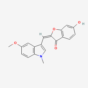 molecular formula C19H15NO4 B2767839 6-Hydroxy-2-[(5-methoxy-1-methyl-1H-indol-3-yl)methylidene]-2,3-dihydro-1-benzofuran-3-one CAS No. 929339-35-5