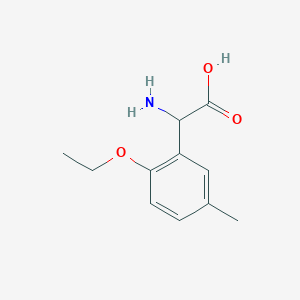 molecular formula C11H15NO3 B2767843 Amino(2-ethoxy-5-methylphenyl)acetic acid CAS No. 1025010-57-4