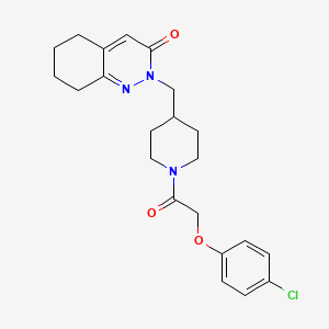 molecular formula C22H26ClN3O3 B2767845 2-[[1-[2-(4-Chlorophenoxy)acetyl]piperidin-4-yl]methyl]-5,6,7,8-tetrahydrocinnolin-3-one CAS No. 2320415-32-3