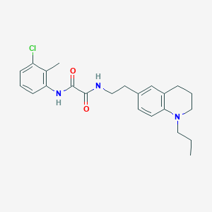 N1-(3-chloro-2-methylphenyl)-N2-(2-(1-propyl-1,2,3,4-tetrahydroquinolin-6-yl)ethyl)oxalamide