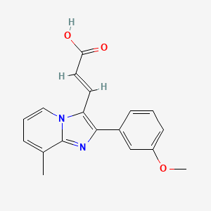 molecular formula C18H16N2O3 B2767861 3-(2-(3-Methoxyphenyl)-8-methylimidazo[1,2-a]pyridin-3-yl)acrylic acid CAS No. 727652-33-7