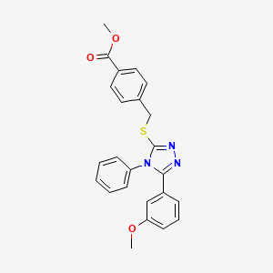 methyl 4-({[5-(3-methoxyphenyl)-4-phenyl-4H-1,2,4-triazol-3-yl]sulfanyl}methyl)benzoate