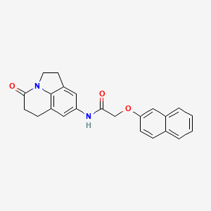 molecular formula C23H20N2O3 B2767872 2-(萘-2-氧基)-N-(4-氧代-2,4,5,6-四氢-1H-吡咯[3,2,1-ij]喹啉-8-基)乙酰胺 CAS No. 898418-78-5