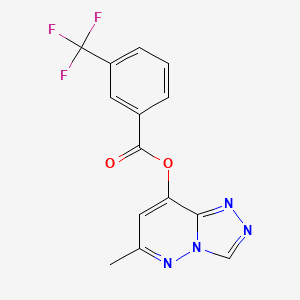 molecular formula C14H9F3N4O2 B2767876 6-Methyl[1,2,4]triazolo[4,3-b]pyridazin-8-yl 3-(trifluoromethyl)benzenecarboxylate CAS No. 478039-81-5