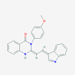 molecular formula C25H19N3O2 B276788 (2Z)-2-[(2Z)-2-indol-3-ylideneethylidene]-3-(4-methoxyphenyl)-1H-quinazolin-4-one 