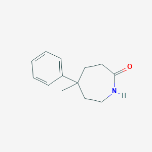 molecular formula C13H17NO B2767880 5-Methyl-5-phenylazepan-2-one CAS No. 1803561-75-2