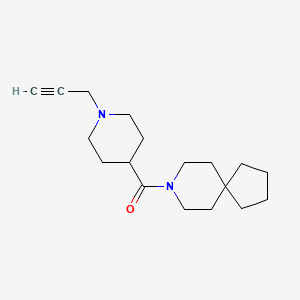 molecular formula C18H28N2O B2767892 8-[1-(Prop-2-yn-1-yl)piperidine-4-carbonyl]-8-azaspiro[4.5]decane CAS No. 1797942-64-3