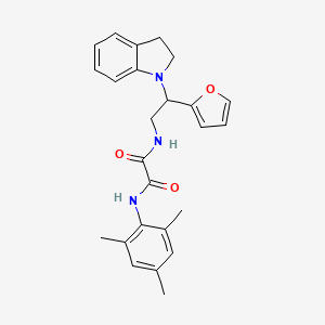 N1-(2-(furan-2-yl)-2-(indolin-1-yl)ethyl)-N2-mesityloxalamide