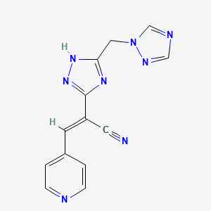 3-(4-pyridinyl)-2-[5-(1H-1,2,4-triazol-1-ylmethyl)-1H-1,2,4-triazol-3-yl]acrylonitrile