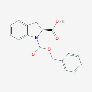 molecular formula C17H15NO4 B027679 (2S)-1-[(苄氧基)羰基]-2,3-二氢-1H-吲哚-2-羧酸 CAS No. 104261-79-2