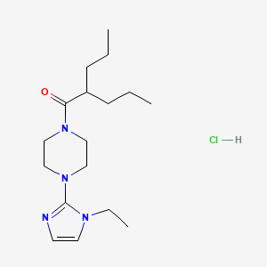 1-(4-(1-ethyl-1H-imidazol-2-yl)piperazin-1-yl)-2-propylpentan-1-one hydrochloride