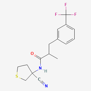 N-(3-cyanothiolan-3-yl)-2-methyl-3-[3-(trifluoromethyl)phenyl]propanamide