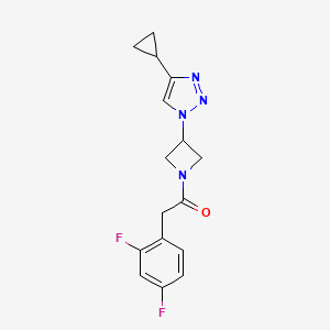 1-(3-(4-cyclopropyl-1H-1,2,3-triazol-1-yl)azetidin-1-yl)-2-(2,4-difluorophenyl)ethanone