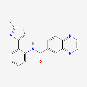 molecular formula C19H14N4OS B2767908 N-(2-(2-methylthiazol-4-yl)phenyl)quinoxaline-6-carboxamide CAS No. 1796947-27-7