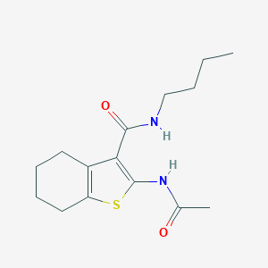 molecular formula C15H22N2O2S B276791 2-(acetylamino)-N-butyl-4,5,6,7-tetrahydro-1-benzothiophene-3-carboxamide 