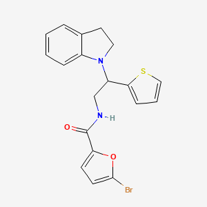 5-bromo-N-(2-(indolin-1-yl)-2-(thiophen-2-yl)ethyl)furan-2-carboxamide