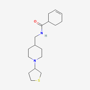 N-((1-(tetrahydrothiophen-3-yl)piperidin-4-yl)methyl)cyclohex-3-enecarboxamide